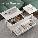Axyaa Retro Lift Top Coffee Table - Vintage Charm for Modern Living Spaces