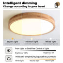 Axyaa Wood Grain LED Ceiling Light for Kitchen Living Room Bedroom