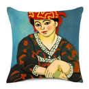 Axyaa Matisse Portrait Art Printed Cushion Cover 45X45cm