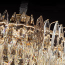 Axyaa Crystal Chandelier, Luxury Living Room Dining Room Ceiling Light