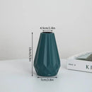 Axyaa Diamond Flower Vase Imitation Ceramic Plastic Nordic Style Living Room Decor