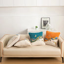 Axyaa Nordic Chenille Feather Embroidery Throw Pillowcase for Home Decor