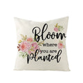 Pink Truck Flower Print Cushion Cover 45x45cm - Axyaa