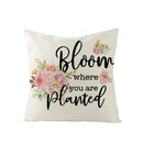 Pink Truck Flower Print Cushion Cover 45x45cm - Axyaa