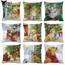 Axyaa Christmas Cat Dog 2023 Pillowcase Snowman Gift Set Decor