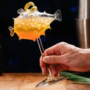 Axya Porcupine Fish Goblet: Unique Glass Cup for Bar, Party, Gift