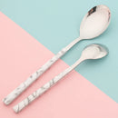 Axyaa Stainless Steel Cutlery Set with Imitation Wooden Handles