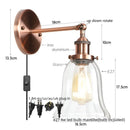 Axyaa Industrial Glass Wall Sconce Art Light for Stair, Foyer, Bedroom & Dining Room