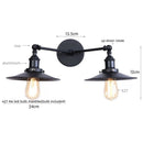 Axyaa Vintage 2-Head LED Wall Lamp with Pull Chain Switch