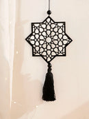 Wooden Ramadan Ornaments with Tassels - Axyaa Eid Mubarak Decor