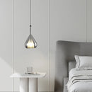 Axyaa Smoky Gray Glass LED Pendant Light for Bedroom Living Room Chandelier