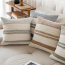 Axyaa Embroidered Cross Headboard Pillowcase Fringe Cushion Covers for Family Car Sofa