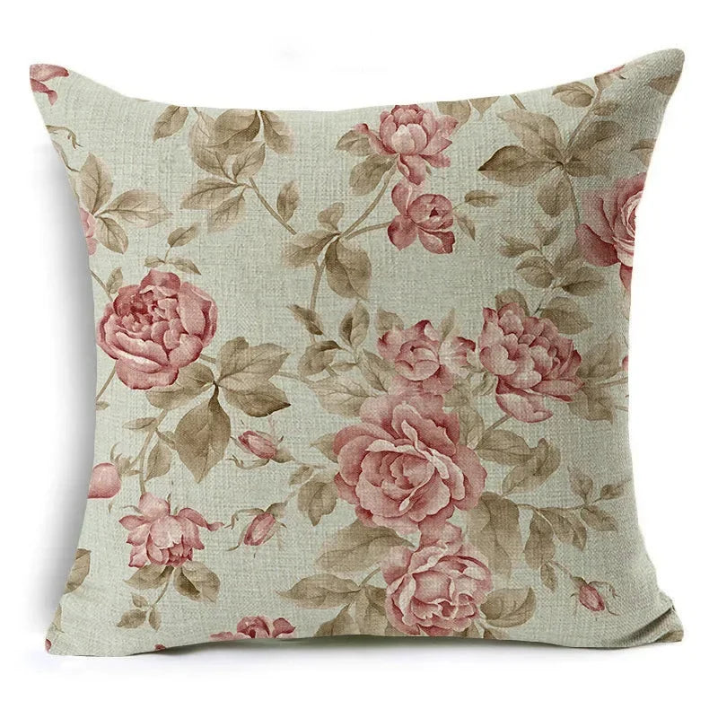 Axyaa Black Rose Pillowcase: Premium Sofa & Office Cushion Cover for Home Decor