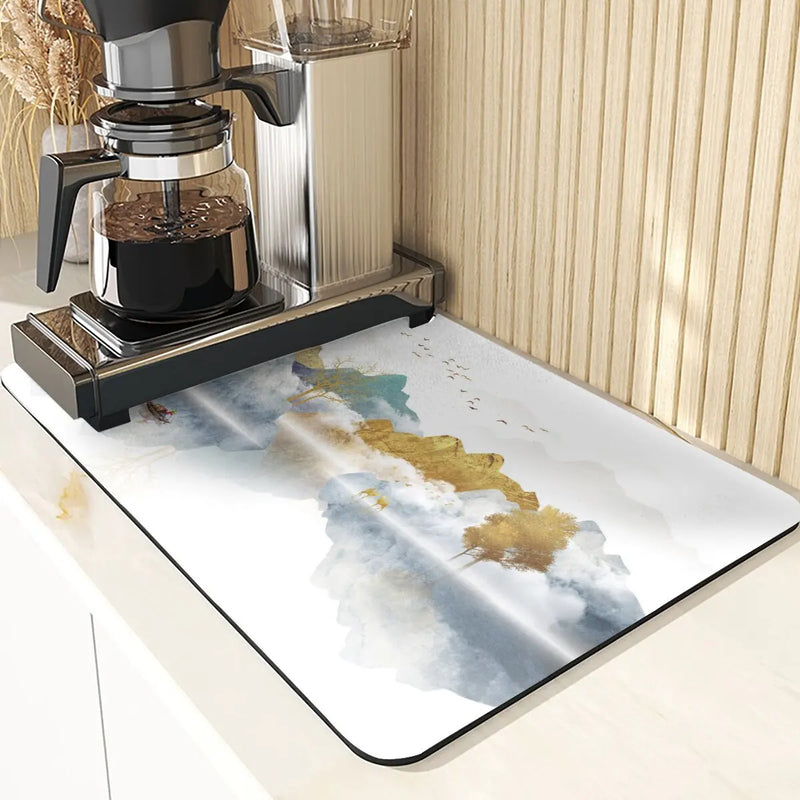 Silicone Plant Pattern Table Mat for Kitchen - Axyaa Landscape Style Decor