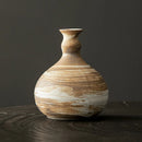 Axyaa Coarse Pottery Vase: Japanese Ceramic Flower Arrangement Zen Home Decor