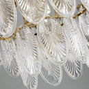 Axyaa Luxury Peacock Feather Crystal Chandelier - Modern American Retro Glass Crown Chandelier