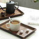 Axyaa Wooden Tea & Snack Tray - Walnut Finish