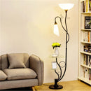 Nordic Vertical Floor Lamp with Coffee Table for Bedroom Living Room Study Sofa Bedside
