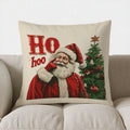 Santa Snowflakes Christmas Pillow Cover by Axyaa - Charming Home Decor for Sofa, Bedroom, Car