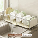 Axyaa Dish Drying Rack with Drainboard - Rust-proof Countertop Organizer