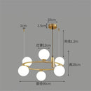 Axya Modern Glass Ball Pendant Lights with Adjustable Height & G9 Bulb