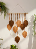 Boho Leaf Macrame Tapestry Wall Hanging for Home Decor by Axyaa