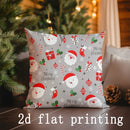 Axyaa Christmas Pattern Pillow Covers for Sofa, Bedroom, Car - Rectangular Cushion