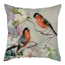 Magpie Print Cushion Cover by Axyaa: Decorative Flora & Fauna Pillowcase for Home