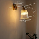 Axyaa Glass Wall Sconce Light Fixtures Copper Nordic Bedside Lamp