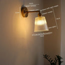 Axyaa Copper LED Wall Sconce | Modern Nordic Bathroom Mirror Light