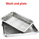 Axya Stainless Steel Square Kebab Barbecue Grill Mesh Rack for Steaming, BBQ, and More