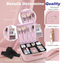 Axyaa Professional Makeup Brush Case Travel Kit Waterproof Manicure Organizer Storage