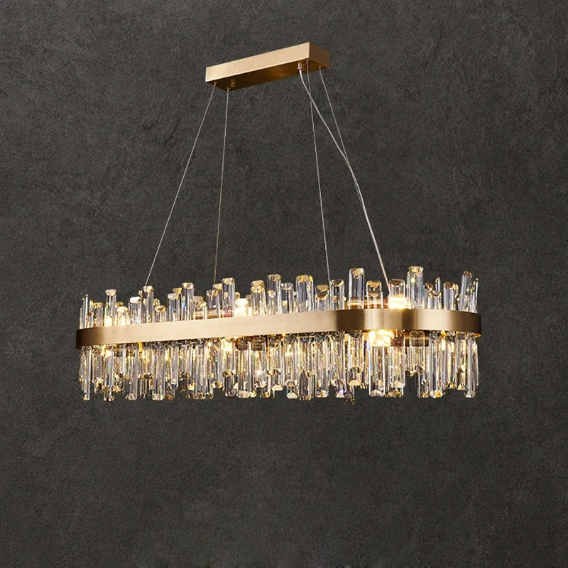 Axyaa Crystal LED Chandelier Lighting for Dinning Room