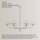Axyaa Modern Black Metal LED Ceiling Pendant Chandelier for Living Room