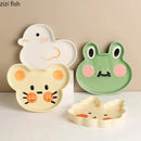 Axyaa Cartoon Animal Ceramic Breakfast Plate - Creative & Cute Dessert Dish
