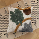 Axyaa Tufted Leaf Plush Cushion Cover for Living Room Sofa