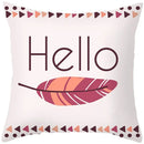 Axyaa Feather Dream Catcher Pillowcase - Nordic Color Sofa Cushion Cover