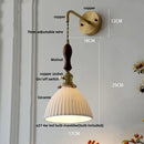 Axyaa Ceramic LED Wall Light with Knob Switch - Nordic Modern Design