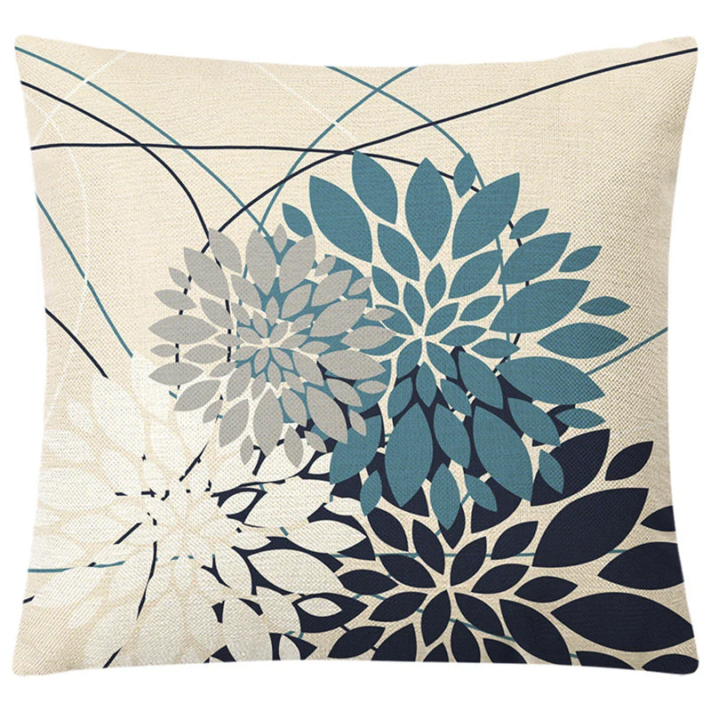 Axyaa Hydrangea Dandelion Cushion Cover: Home Car Sofa Decor Pillow Case