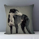 Axyaa Greyhound Printed Linen Cushion Cover - 45x45cm Square Sofa Bed Pillow
