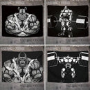 Axyaa Orangutan Rhino Animal Fitness Tapestry Wall Hanging for Home Decoration