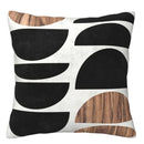 Axyaa Geometric Wood Pattern Throw Pillow Cover for Sofa, Bed, and Car