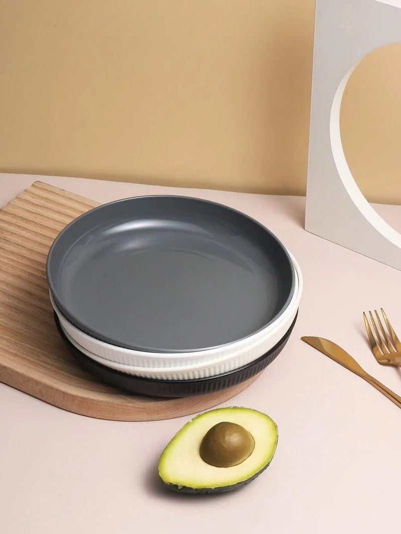 Axyaa Plastic Dinner & Dessert Plates, Reusable, Microwave & Dishwasher Safe