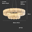 Axyaa Luxury Marble LED Chandelier for Dining Room