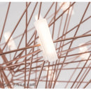 Axyaa Luxe Coppelia Loft Iron Chandelier: High-End LED Round Wire Lighting