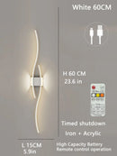 Axyaa Modern Gold/Black Wall Sconce with Remote Control for Bedroom and Living Room