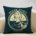 Axyaa Nautical Style Linen Pillow Cover 45x45cm for Living Room Sofa Décor
