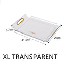 Axyaa Decorative Plastic Tray Serving Organizer Bread Box Home Decoration