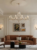 Axyaa Antique Silver Crystal Chandelier: Vintage Lighting for Living & Dining Rooms