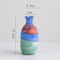 Axyaa Ceramic Coarse Pottery Vase with Gradient Colors for Stylish Flower Arrangement